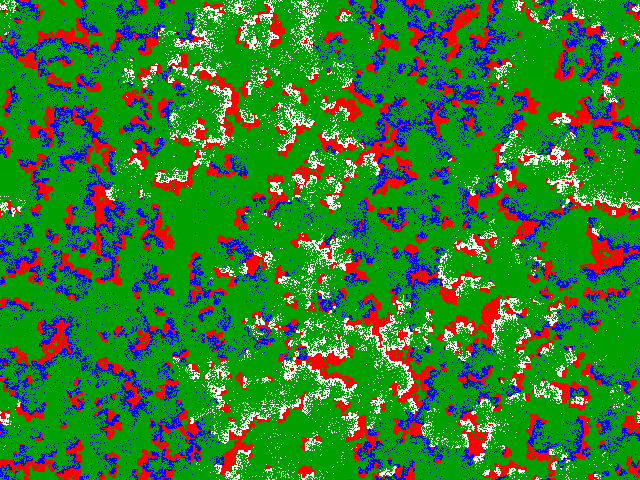 Zones of influence emerge
